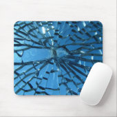 Breken blauw glas muismat (Met muis)