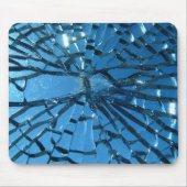 Breken blauw glas muismat (Voorkant)