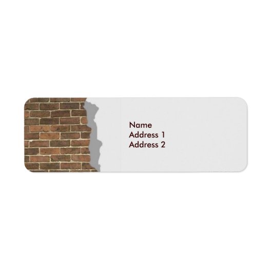 Breken Brick-label voor wandtapkeur Etiket (Voorkant)