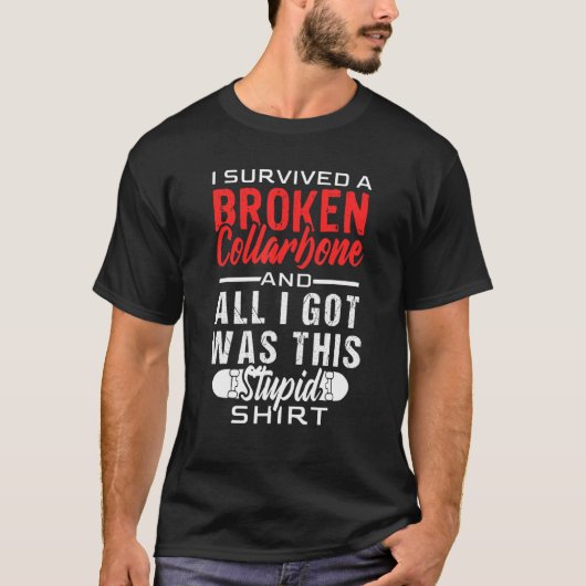 Breken collarbone skateboardontwerp voor een Schaa T-shirt (Voorkant)