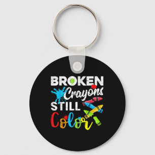 Breken Crayons nog steeds Kleur Shirt Mental Healt Sleutelhanger