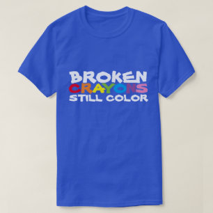 Breken Crayons Stilstaand Kleur t-shirt