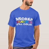 Breken Crayons Stilstaand Kleur t-shirt (Voorkant)