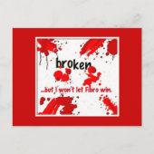 Breken, fibromyalgie briefkaart (Voorkant)