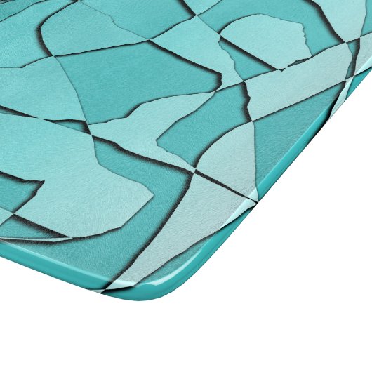 Breken glas Blauwgroen glas Snijplank (Hoek)