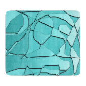 Breken glas Blauwgroen glas Snijplank (Voorkant)