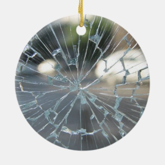 Breken glas keramisch ornament (Achterkant)