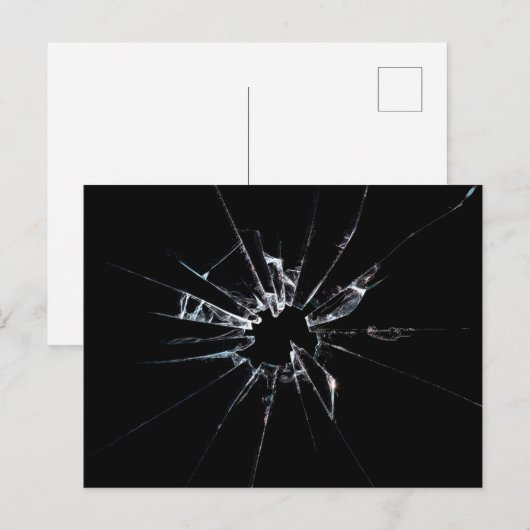 Breken glas nr. 1 briefkaart (Voorkant / Achterkant)