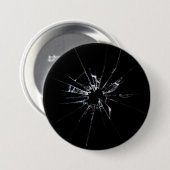 Breken glas nr. 1 ronde button 7,6 cm (Voorkant /achterkant)