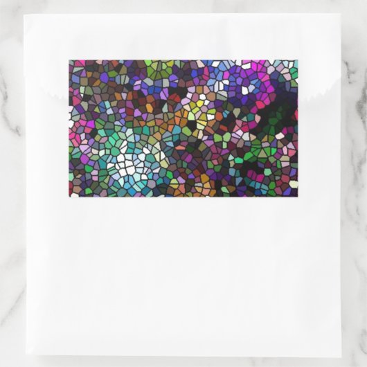 Breken glas rechthoekige sticker (Tas)