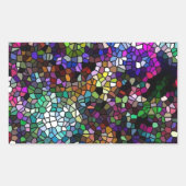 Breken glas rechthoekige sticker (Voorkant)