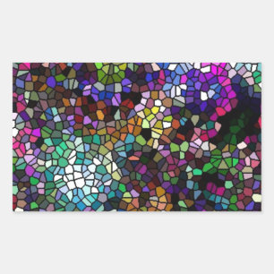 Breken glas rechthoekige sticker