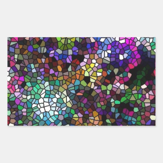 Breken glas rechthoekige sticker (Voorkant)