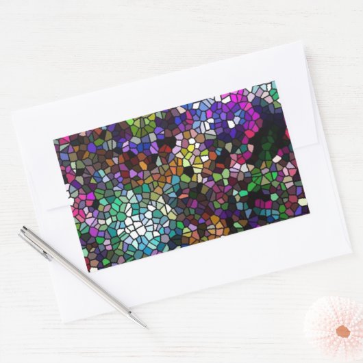 Breken glas rechthoekige sticker (Envelop)