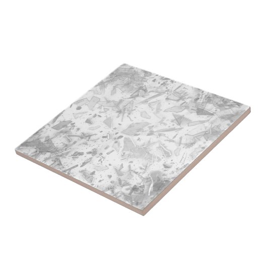 Breken glas tegeltje (Zijkant)