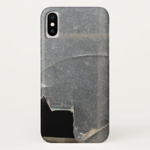Breken glasvenster met metalen balk iPhone x hoesje