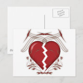 Breken hart en tribale grafische kaart: briefkaart (Voorkant / Achterkant)