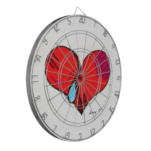 Breken hartdartboard dartbord (Voorkant Links)