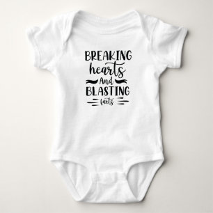 "Breken harten en stralen scheten" Grappig baby BO Romper