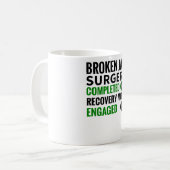 Breken Jaw Fracture Surgery Recovery Gift Koffiemok (Voorkant links)