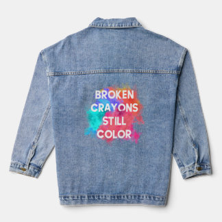 Breken krayons nog steeds kleur denim jacket