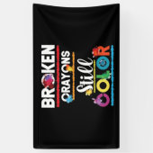 Breken krayons nog steeds Kleur geestelijke gezond Spandoek (Verticaal)