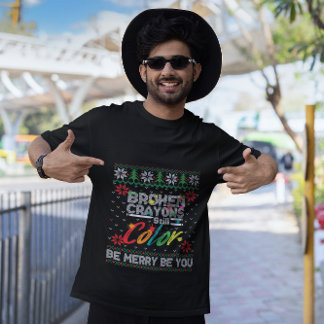 Breken krayons nog steeds Kleur geestelijke gezond T-shirt