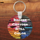 Breken krayons nog steeds kleur - Inspirerend Geze Sleutelhanger (Voorkant)