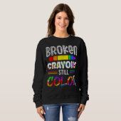 Breken krayons nog steeds kleur trui (Voorkant volledig)
