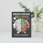 Breken krayons nog steeds kleurenbewustzijn briefkaart (Staand voorkant)