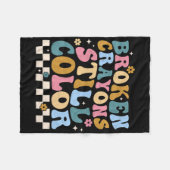 Breken krayons nog steeds kleurenbewustzijn fleece deken (Voorkant (Horizontaal))