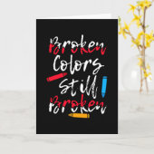 Breken krayons nog steeds kleurenbewustzijn kaart (Gele Bloem)