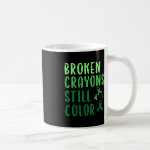 Breken krayons nog steeds kleurenbewustzijn koffiemok