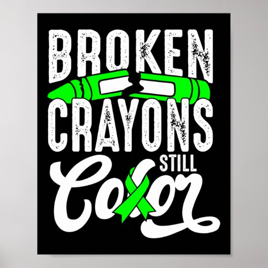 Breken krayons nog steeds kleurenbewustzijn poster (Voorkant)