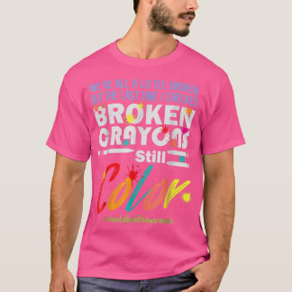 Breken krayons nog steeds kleurenbewustzijn t-shirt
