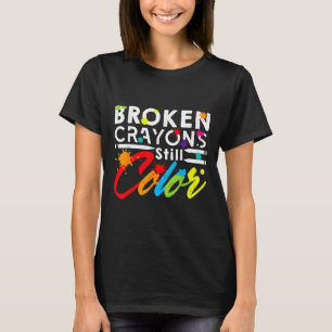 Breken krayons nog steeds kleurenbewustzijn t-shirt