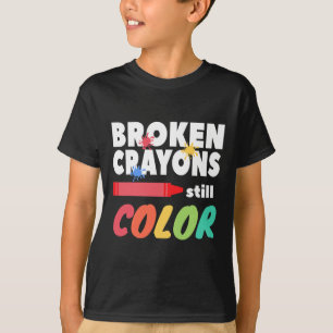Breken krayons nog steeds kleurenbewustzijn t-shirt