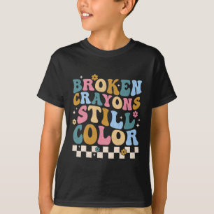 Breken krayons nog steeds kleurenbewustzijn t-shirt