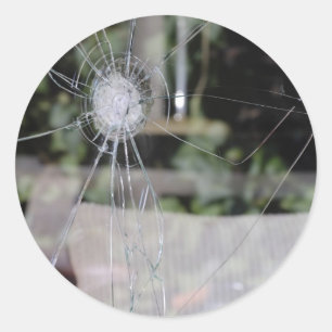 Breken show venster ronde sticker