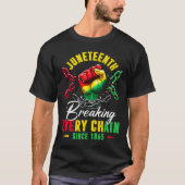 Breken van elke keten sinds 1865 Mannen Vrouwen Ki T-shirt (Voorkant)