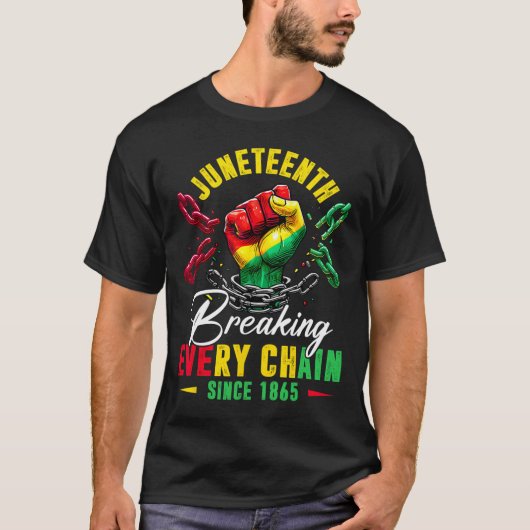 Breken van elke keten sinds 1865 Mannen Vrouwen Ki T-shirt (Voorkant)