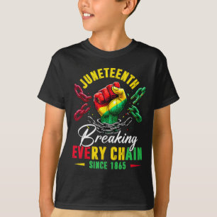 Breken van elke keten sinds 1865 Mannen Vrouwen Ki T-shirt