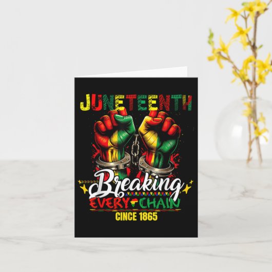 Breken van elke keten sinds 1865 Vrouwen Mannen Ju Kaart (Gele Bloem)