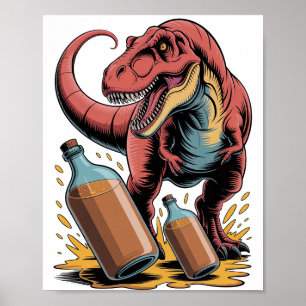 Breken van grote flessen poster