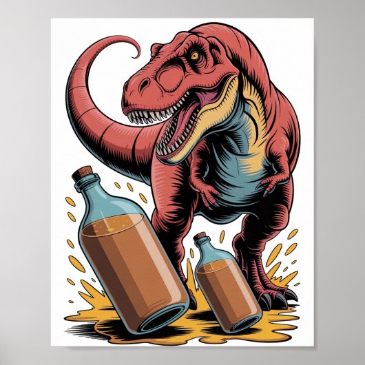 Breken van grote flessen poster (Voorkant)