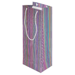 Breken, vlakke televisiescherm, regenboogstrips wijn cadeautas