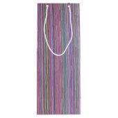 Breken, vlakke televisiescherm, regenboogstrips wijn cadeautas (Achterkant)