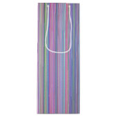 Breken, vlakke televisiescherm, regenboogstrips wijn cadeautas (Voorkant)