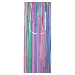 Breken, vlakke televisiescherm, regenboogstrips wijn cadeautas