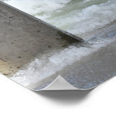 Brekende golven onder de pier van Napels Poster (Hoek)